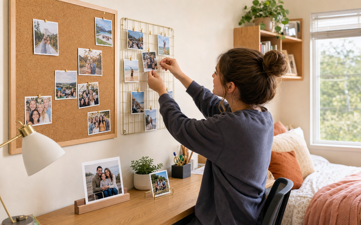 Dorm Room Photo Display Ideas That Do Not Damage the Walls