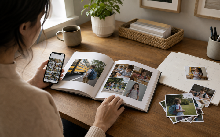 How to Start a School-Year Photo Book Without Falling Behind