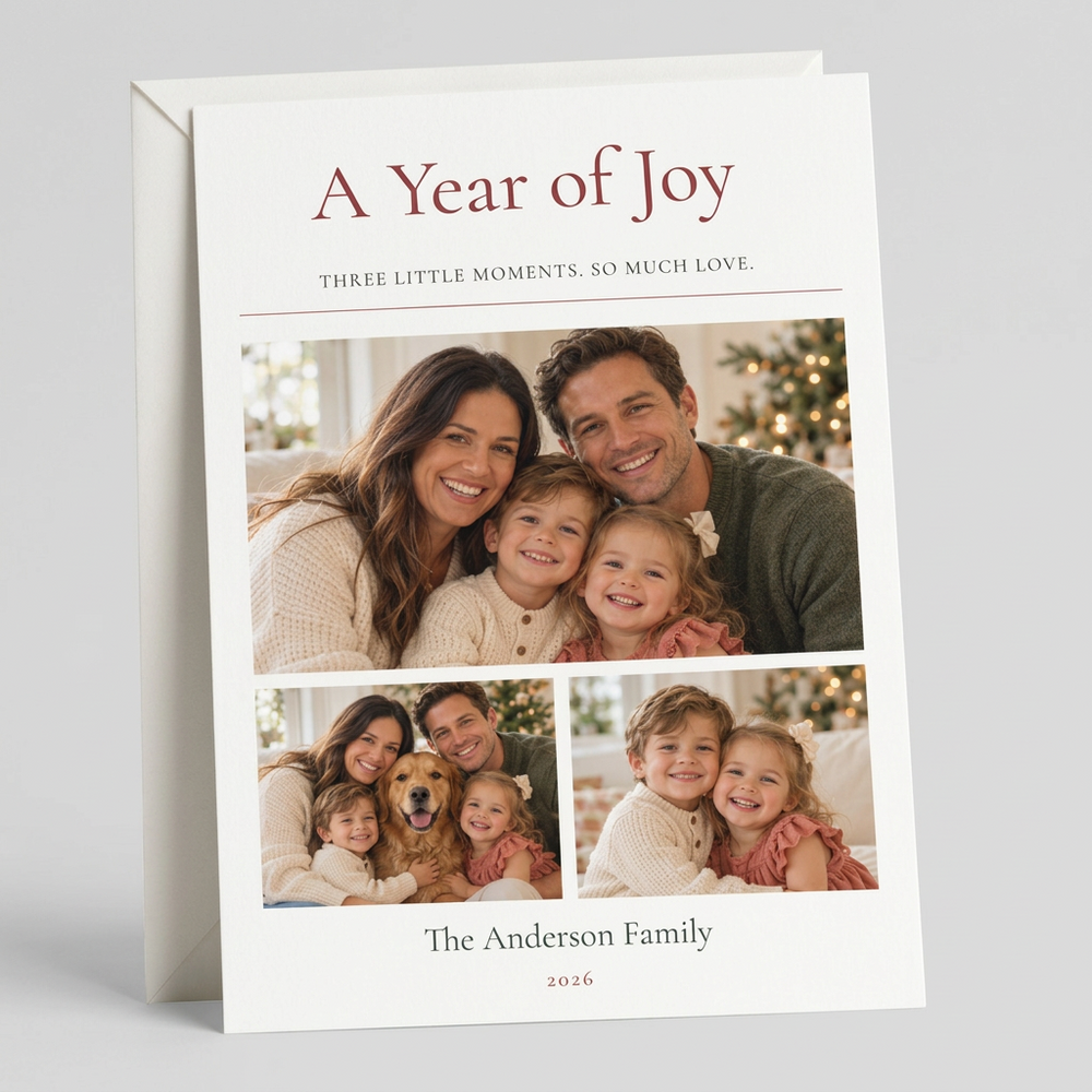 Joyful Chapters 3-Photo Holiday Cards