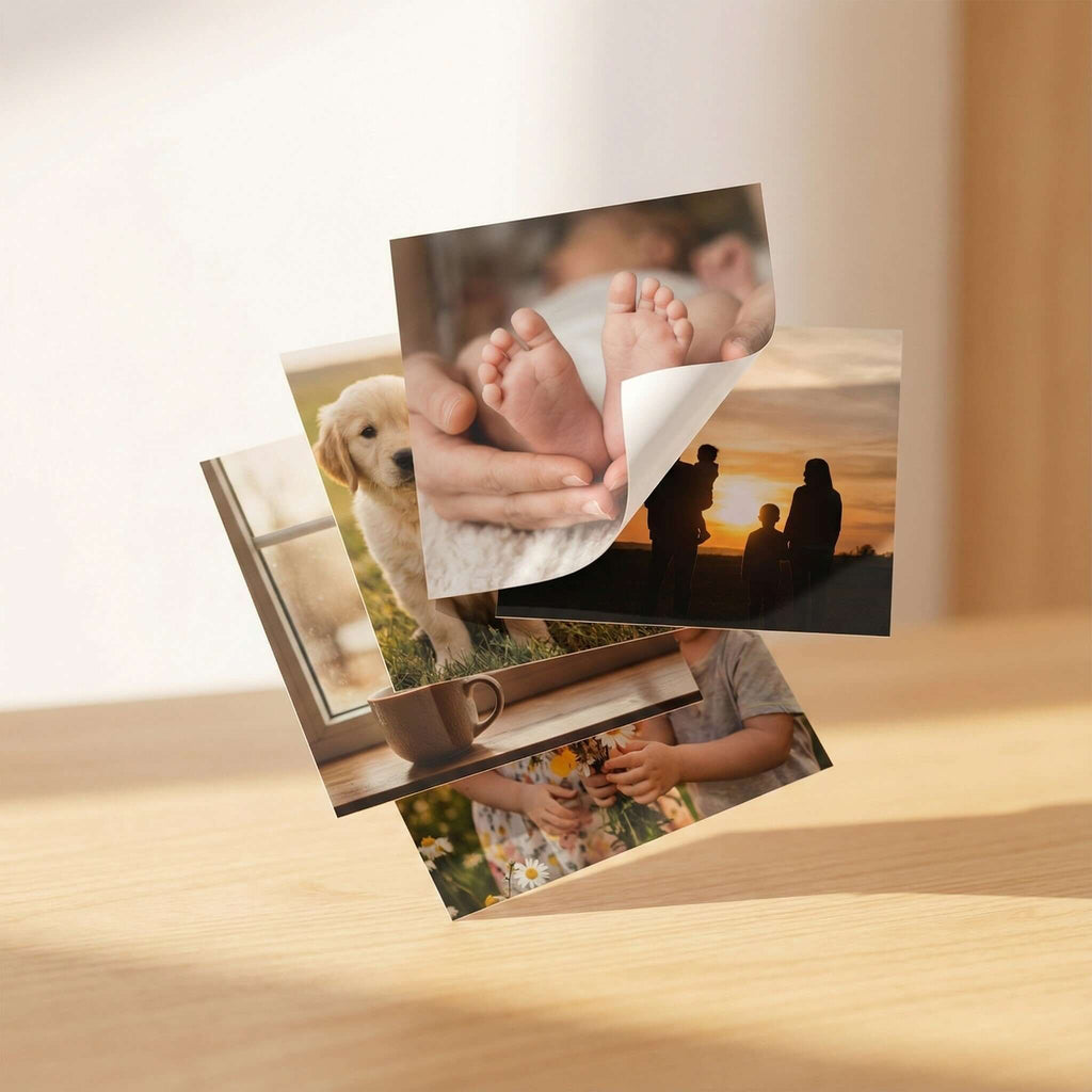3x3 inch borderless square photo stickers custom printed