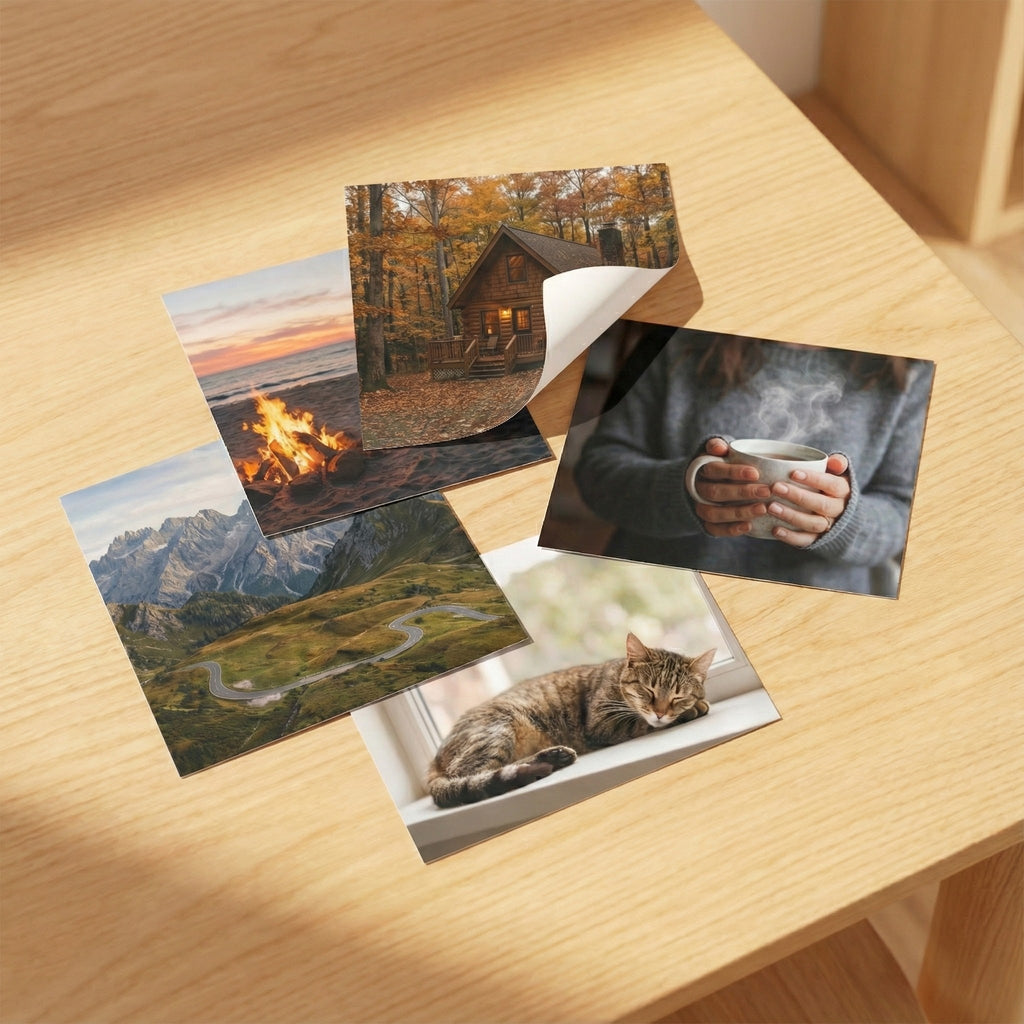 4x4 inch borderless square photo stickers