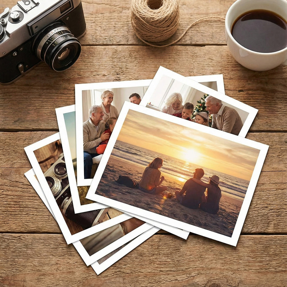 4x6 inch photo prints with white border classic size