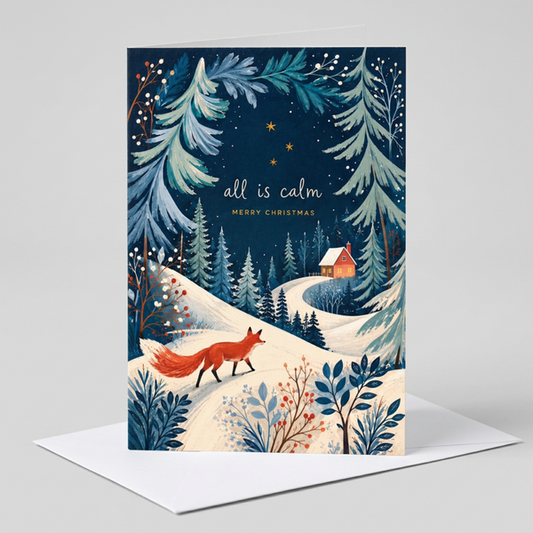Calm Winter Fox Cards