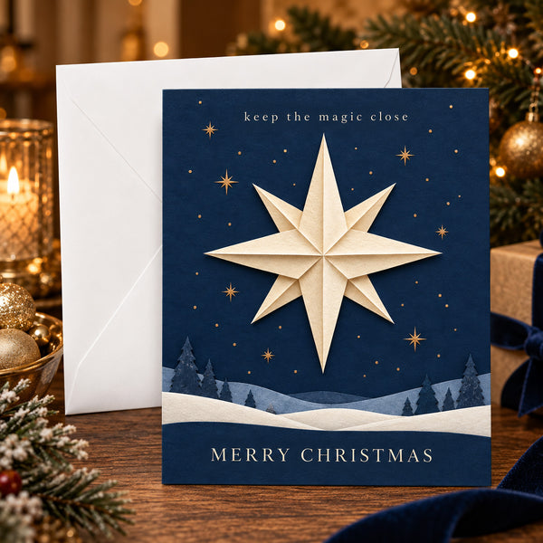 Keep the Magic Close Christmas Star Card