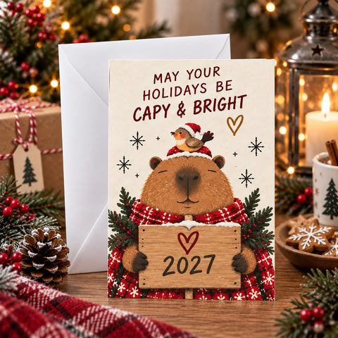 Capy and Bright Holiday Card