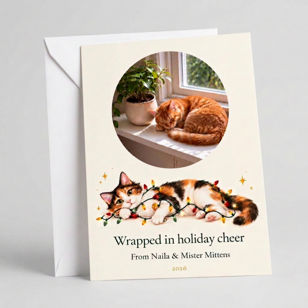 Purrfect Holiday Custom Holiday Photo Cards