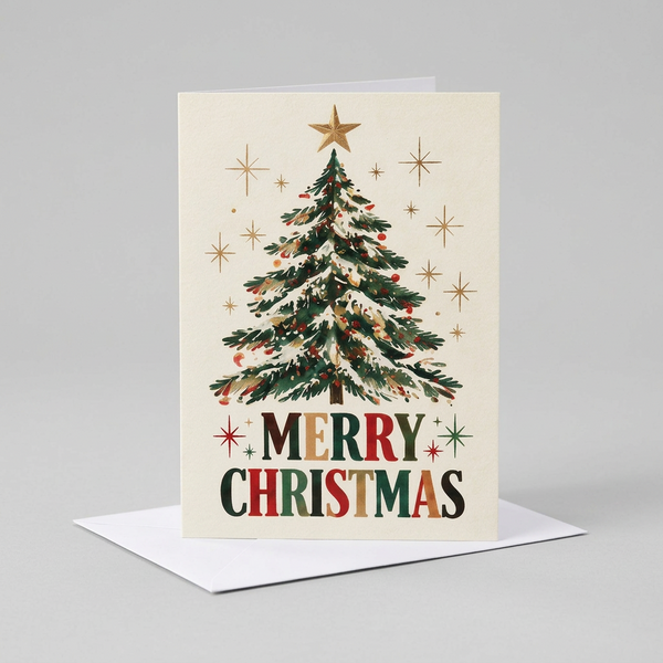 Merry Christmas Tree Cards