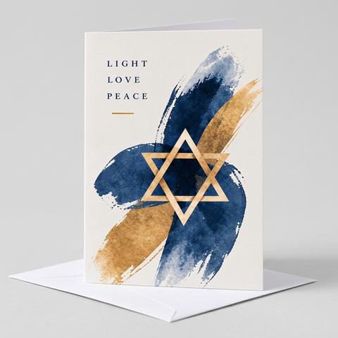 Light Love Peace Hanukkah Cards