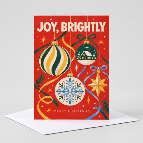Red Ornament Christmas Cards