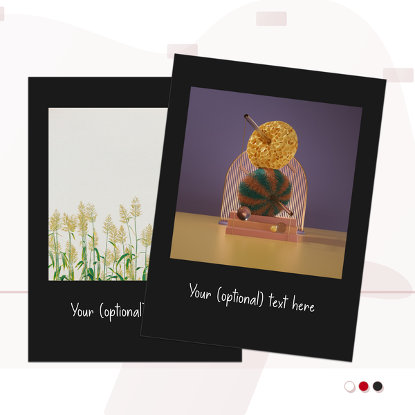 3x4" Black Retro Prints